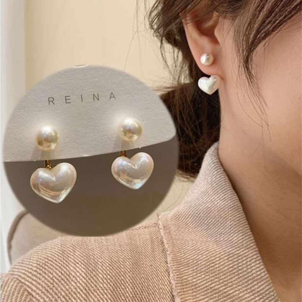 ✨Pearl Heart Earrings